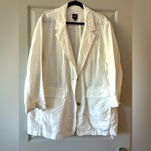 Women’s Gap linen blazer - white - Size XXL